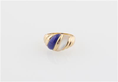 Lapislazuli Perlmutt Ring - Jewellery