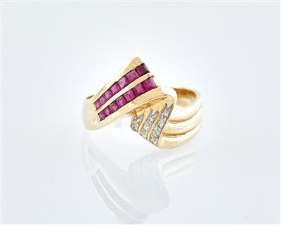 Brillant Rubin Ring - Schmuck