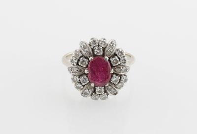 Achtkantdiamant Rubin Ring - Jewellery