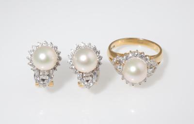 Diamant Kulturperlen Garnitur - Jewellery