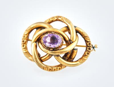 Amethystbrosche - Schmuck