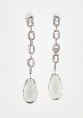Diamant Amethyst Ohrgehänge - Jewellery