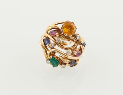 Brillant Farbstein Ring - Gioielli