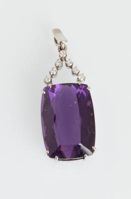 Brillant Amethyst Anhänger - Schmuck