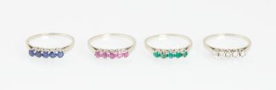 Brillant Farbstein Ringset - Jewellery