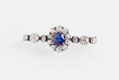 Diamant Saphirbrosche - Jewellery