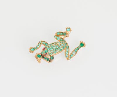 Smaragdbrosche Frosch - Jewellery