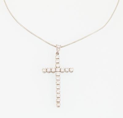 Brillant Kreuzanhänger zus. ca. 1,80 ct - Jewelry