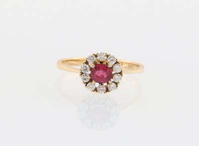 Brillant Rubin Ring - Schmuck