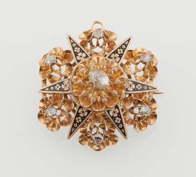 Diamantrauten Brosche zus. ca.0,60 ct - Jewellery