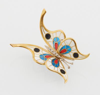 Achtkantdiamantbrosche Schmetterling - Jewellery