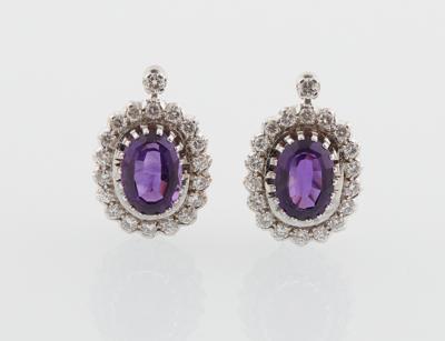 Brillant Amethyst Ohrclips - Jewellery