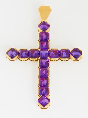 Amethystkreuz zus. ca. 45 ct - Schmuck