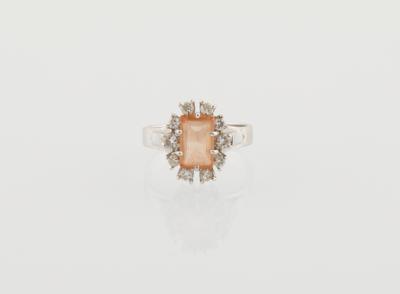 Brillantring mit Imperial Topas ca. 1,70 ct - Klenoty