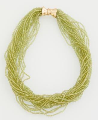 Peridotcollier 22 rhg. - Schmuck