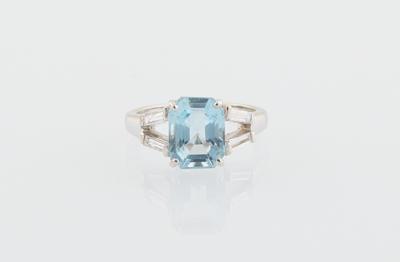 Diamant Aquamarin Ring - Schmuck