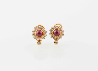 Brillant Rubin Ohrclips - Jewellery