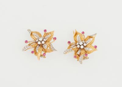 Diamant Rubin Kleiderclips - Jewellery