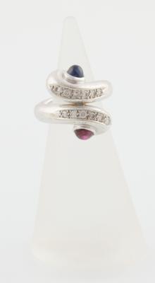 Brillant Farbstein Ring - Schmuck