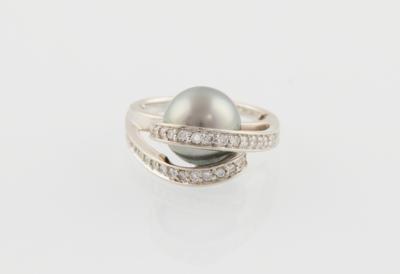 Brillant Südsee Kulturperlen Ring (Tahiti) - Jewellery