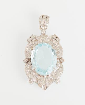 Brillant Aquamarin Anhänger - Mother's Day Auction Jewellery