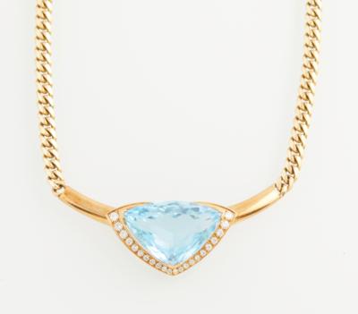 Brillant Collier mit behandelten Topas - Muttertagsauktion Schmuck