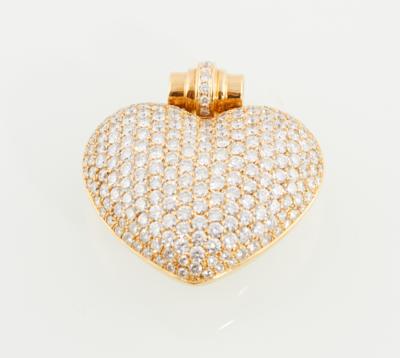 Brillant Herzanhänger zus. ca. 7,00 ct - Mother's Day Auction Jewellery