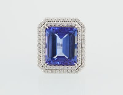 Brillantring mit Tansanit 19,16 ct - Mother's Day Auction Jewellery