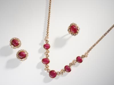 Diamant Rubingarnitur - Mother's Day Auction Jewellery