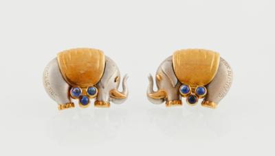 Eric Bertrand Saphir Ohrstecker Elefanten - Mother's Day Auction Jewellery