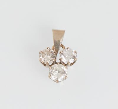 Brillantanhänger zus. ca. 2 ct - Gioielli