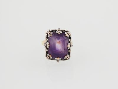 Diamant Amethyst Ring - Schmuck