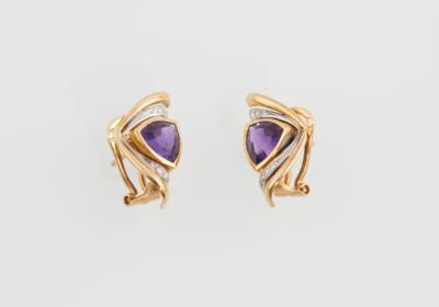 Brillant Amethyst Ohrclips - Gioielli