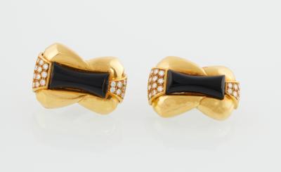 Brillant Onyx Ohrclips - Jewellery