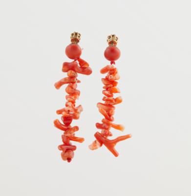 Korallen Ohrschraubgehänge - Jewellery