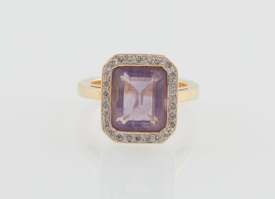 Achtkantdiamant Amethystring - Jewellery