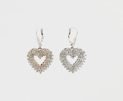 Brillant Ohrgehänge Herzen zus. ca 2,50 ct - Jewellery