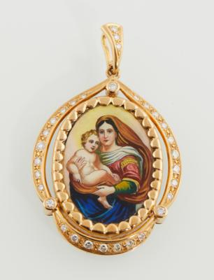 Brillantanhänger Madonna mit Kind zus. ca. 1 ct - Jewellery