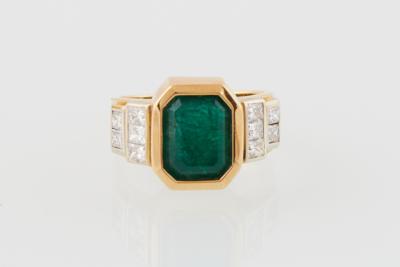 Smaragd Diamantring - Gioielli