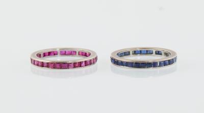 Zwei Farbsteinringe - Jewellery