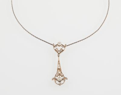 Altschliffdiamant Collier zus. ca. 0,25 ct - Schmuck