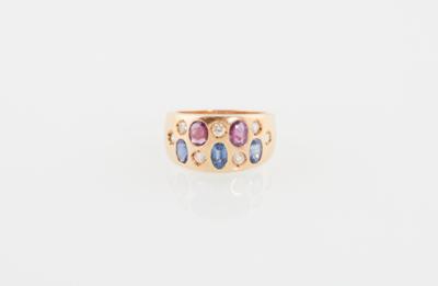 Brillant Saphir Rubin Ring - Gioielli