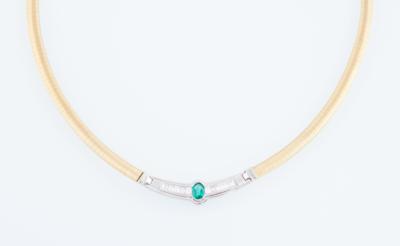 Diamant Smaragd Collier - Schmuck