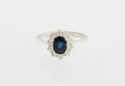 Brillant Saphir Ring - Schmuck