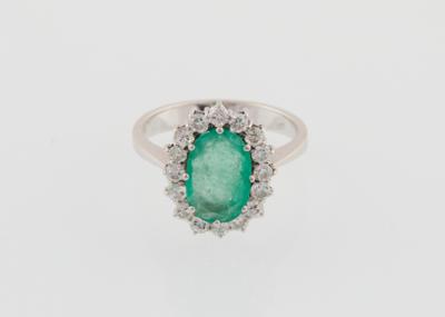 Brillant Smaragd Ring - Schmuck