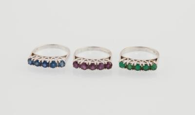 Farbstein Ringset - Schmuck