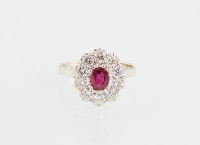 Brillant Rubin Ring - Schmuck