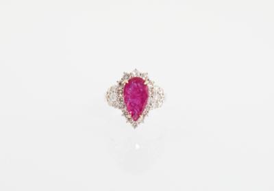 Brillantring mit Rubin ca. 3,70 ct - Gioielli