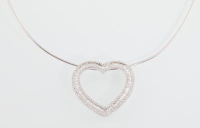 Diamantanhänger Herz zus. ca. 2 ct - Jewellery