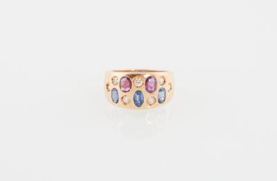 Brillant Saphir Rubin Ring - Šperky